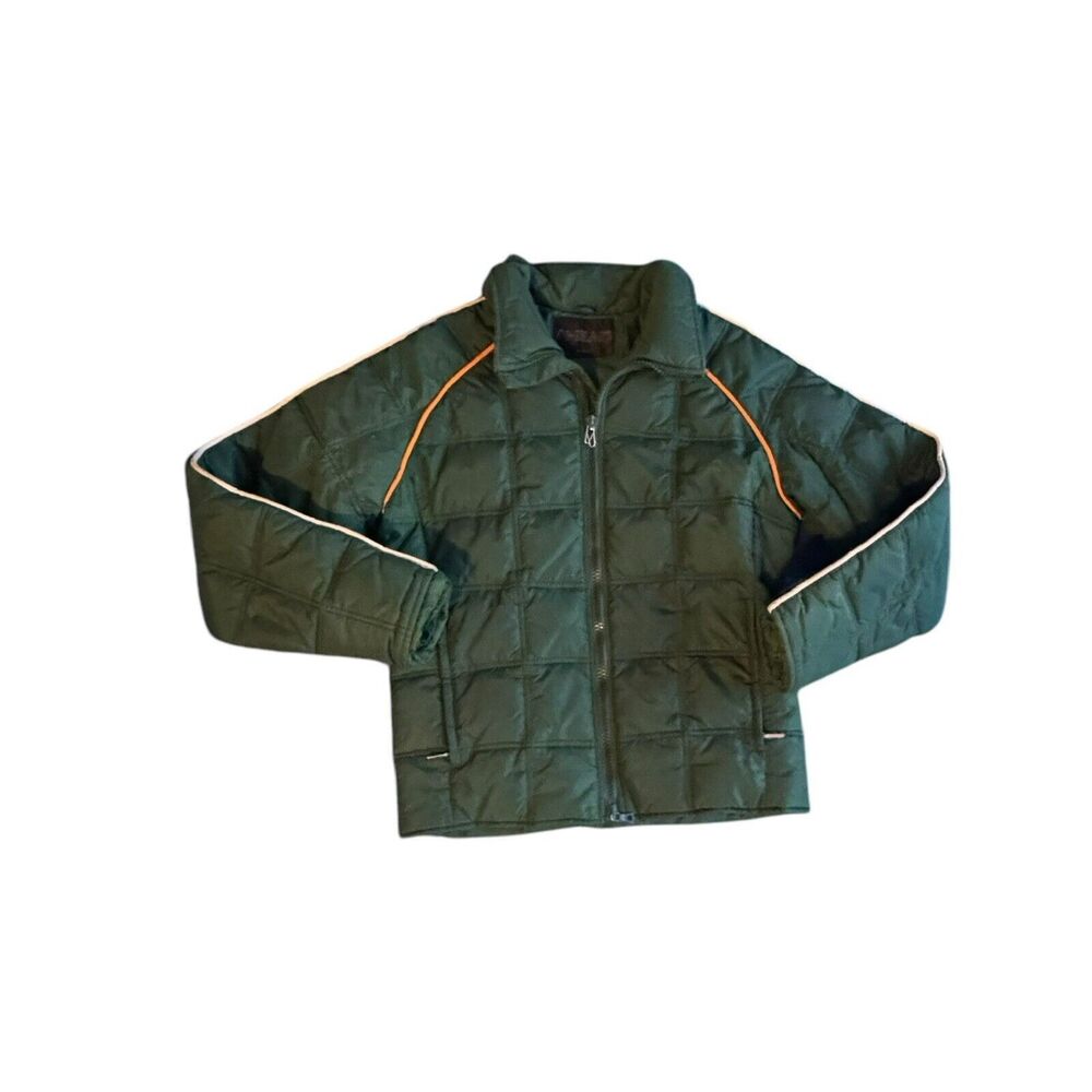 Vintage Head Woman's Ski Snowboard Jacket Sz S Green W/ Orange And White 80s 90